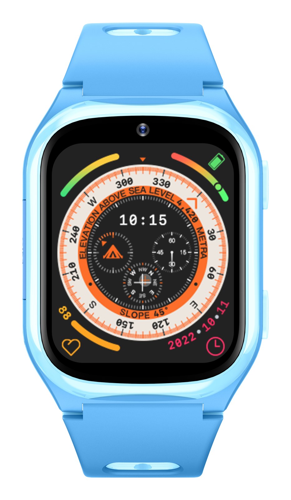 G40 ساعة GPS للأطفال 4G زرقاء من الأمام